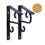 Raf Alti Raf Tutucu Ayak Ferforje Siyah 150X110 Mm 2 Adet