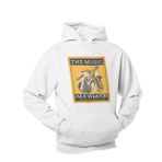 Raf.coll Sırt Baskılı Oversize Beyaz Kapüşonlu Sweatshirt (S)