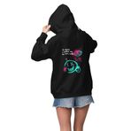 Raf.coll Sırt Baskılı Oversize Siyah Kapüşonlu Sweatshirt (2XL) (L, Siyah)