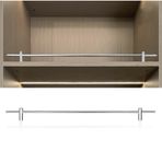 Raf Demiryolu Çit, 4'lü Paket Alüminyum Metal Raf Ray Çit, Ayakkabılık, Kitaplık, Mutfak Dolapları ve Dolap için Dekoratif Altın Korkuluk, 18 inç/46 cm, Eşyaların Düşmesini Önler, Dayanıklı & Vers