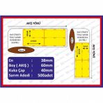 Raf Etiketi Zemin Boyalı Eko Termal 60X38 1 Rulo 500 Sarım