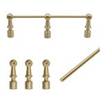 Raf Güvenlik Bariyeri, 2'li Set Modern Pirinç Devrilme Önleyici Çubuk Vidalı, Açık Raflar için Ön Kenar, 20-96 cm Raflarla Uyumlu (8-38 inç