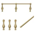 Raf Güvenlik Bariyeri, Vidalı, Modern Devrilme Önleyici Pirinç Çubuklar, Açık Raflar için Ayarlanabilir Ön Kenar - 20-97 cm (8-38 inç) Raflara Uyar
