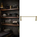 Raf Güvenlik Çubukları, 4'lü Set Pirinç Mutfak Rafları Koruma Çubukları, Dekoratif Düşme Önleyici Metal Korkuluk, 125 cm (4,1 ft), 2 Çubuklu - El Çözümü