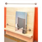 Raf Koruma Çubuğu, Kitaplıklar ve Mutfak Dolapları için Metal Güvenlik Çubukları - 76 cm Devrilme Önleyici Donanım Duvar Rafı Dekoratif Bariyer