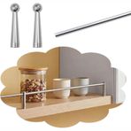 Raf Koruma Çubuğu, Pirinç Galeri Bar Seti, Dolap ve Raflar için Dekoratif 61 cm Korkuluk, Ahşap Ekranlar için Metal Devrilme Önleyici Bar