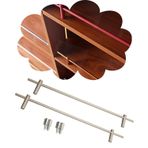 Raf Koruma Çubuğu, Pirinç Raf Braketleri (2'li Paket) - Alüminyum Dekoratif Kitaplık Korkuluk Braketleri, 66 cm (26 inç), Özelleştirilebilir Galeri Çubuğu
