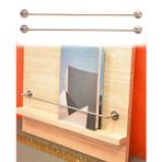 Raf Koruyucu Barlar, Kitaplıklar ve Mutfak Dolapları için Metal Güvenlik Çubukları - 71 cm Devrilme Önleyici Bağlantı Elemanları Duvar Rafları Dekoratif Bariyer