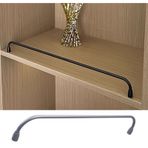 Raf Koruyucu Korkuluk, 5'li Paket, 75 cm, Metal Tel Ön Koruma Çubuğu, Raflar, Ayakkabı Rafları, Kitaplıklar ve Mutfak Eşyaları için Düşmeye Karşı Koruma Çubuğu