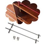 Raf Koruyucu Korkuluk, Raf Koruma Korkulukları için Dekoratif Alüminyum Braketler, 2'li Paket, İşlenmemiş Pirinç Devirme Rayı, Lb Braketleri