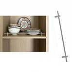 Raf Koruyucuları, 10'lu Paket, 50 cm Gri Metalden Üretilmiştir, Alüminyum Alaşımlı, Düşmeye Karşı Korumalı, Ahşap Raflar için 35 – 107 cm, Ayakkabı Dolabı, Kitaplık ve Mobilya için Mükemmel