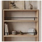 Raf Koruyucuları, 4'lü Paket 89 cm (35 inç) Metal Koruma Çubukları, Ayakkabı Rafları için Düşmeye Karşı Koruma Seti, Kitaplık Rafları için Düşme Koruması, Dekoratif Çit, Sistem
