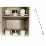 Raf Koruyucuları, 8'li Set 91 cm (36 inç) Alüminyum Alaşımlı Düşmeye Karşı Dekoratif Koruyucu Ahşap Raflar için, Ayakkabı Rafları, Kitaplıklar ve Mutfak Dolapları için İdeal (Argen