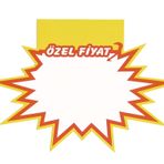 Raf Önü Rafa Geçmeli Özel Fiyat Baskılı Yıldızlı Fiyat Etiketi 15x12 Cm.50 Ad.