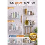 raf PLEKSİ DUVAR RAFI SETİ (İKİ ADET 10*20-10*30)