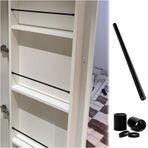 Raf Ray Çit, 20'li Paket Gondol Rafı Ön Tel Çit Koruma Rayı, Düşmeyi Önleme Raf Durdurucu, Çok Fonksiyonlu Klozet/Dolap/Kitaplık Korkuluk (71 cm/28 inç)