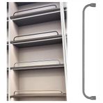 Raf Ray Çit, 2'li Paket 14-42" Asma Raflar, Ayakkabı Rafları ve Mutfak Dolapları için Metal Raf Rayları - Dayanıklı Galeri Direk Sistemi, Düşmeleri Önler, Gri (60 cm/1,96 ft)