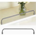 Raf Ray Çit, 42" Uzun Metal Raf Koruma Rayı, Alüminyum Alaşımlı Depolama Güvenlik Çubuğu, Dekoratif Mutfak ve Banyo Rafı Korkuluk, Dolap için Duvara Monte Düzenleyici, Kolay Kurulum (1 Paket, 2