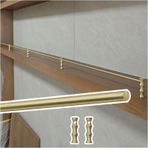 Raf Ray Çit, 5-10 Paket Düşme Önleme Dergi Rafı, 40-160cm Çok Fonksiyonlu Raf Koruma Rayı, Dolap Dolap Ön Tel Çit, Ev Organizasyonu için Güvenlik Çubuğu (5 Paket, 135 cm)