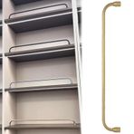 Raf Ray Çit, 5'li Paket Düşme Önleyici Raf Raylı Koruma Çubuğu, Ayakkabı Rafı için Çok Fonksiyonlu 40-100 cm Tel Çit, Kitaplık, Giriş Güvenliği - 70 cm/2,3 ft Uzunluk, Dayanıklı ve Çok Yönlü Ray Seti
