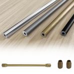 Raf Ray Çit, Ağır Hizmet Tipi Metal Pilaster Raf Braketi, Giriş Rafları için Alüminyum Çubuk Destek Çubuğu, Antik Bronz, 35,4 inç (90 cm), 10-46 inç Raf Sistemleri için İdeal