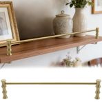 Raf Ray Çit, Altın Modern Metal Düşmeyi Önler Bariyer Çubuğu - Dekoratif Raf Ray Çit Seti (8 Paket, 70 cm/2,3 ft) Dolap, Ayakkabı, Banyo Rafı Muhafazası için - Şık Güvenlik Koruması