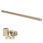 Raf Ray Çit, Altın Modern Raf Ray Çit Seti - 15 Paket (97 cm/38 inç) - Çok Fonksiyonlu Dolap, Ayakkabı, Banyo Rafı Koruma Rayı Muhafazası - Düşmeyi Önler, Dekoratif Bariyer Çubuğu