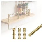 Raf Ray Çit, Ayarlanabilir Düşme Önleyici Mutfak Dolabı Raf Koruma Korkuluk - 10"-38" Dolap Düzenleyici, Eşyanın Düşmesini Önlemek ve Depolama Güvenliğini Artırmak için 34" Caydırıcı Ray