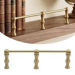Raf Ray Çit, Çıkarılabilir Pirinç Raf Koruma Rayı 1/4 "- 10" Mutfak, Kitaplık, Dolap için Braketli Düşme Önleyici Teşhir Çiti - Eşyalarınızı Güvenceye Alın, Şık Ev Güvenliği Çözümü!