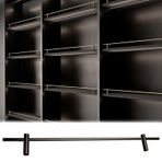 Raf Ray Çit, Dekoratif Siyah Raf Koruma Rayı - 6'lı Paket, Ayakkabı Rafları, Teşhir Dolapları, Dolaplar için 24 inç (61 cm) Alüminyum Direk Çiti - Ev Rafı Bariyer Çubuğu
