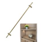 Raf Ray Çit, Özelleştirilebilir Bakır Metal Dekoratif Çubuk - Minimalist Sütun Yuvarlak Boru Korkuluk, Ev ve Ticari Kullanım için Kenar Şerit Korkuluk (81cm)