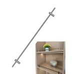 Raf Ray Çit, Özelleştirilebilir Gri Metal Dekoratif Korkuluk Çubuğu, Ev ve Ticari Kullanım için Minimalist Yuvarlak Boru Korkuluk Kenar Şeridi, 41cm Sütun Çit Vurgu