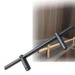 Raf Ray Çit, Özelleştirilebilir Gri Metal Dekoratif Korkuluk Çubuğu, Minimalist Sütun Korkuluk Kenar Şeridi Ev ve Ticari Kullanım için - 110 cm (3,6 ft) Dayanıklı ve Şık