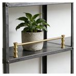 Raf Ray Çit, Pirinç Korkuluklu Modern Kitaplık ve Mutfak Rafı, 5 Paket Mil Değiştirme, Banyo, Yatak Odası ve Oturma Odası için Düşme Önleyici Bariyer Çubuğu (110 cm / 3,6 ft)