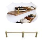 Raf Ray Çit, Raflar ve Kitaplıklar için Pirinç Düşme Önleyici Korkuluk, 71cm (28") Devrilme Rayı, Galeri Bariyer Tutucuları, Ayarlanabilir 20-150 cm, Güvenli Depolama için Dolap Güvenlik Çubukları