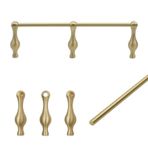 Raf Ray Çit, Şık 91,4 cm Prinç Altın Raf Koruma Korkuluk - Mutfak, Dolap, Kitaplık ve Şarap Dolapları için Dekoratif Devrilme Rayları - Premium Kalite Galeri Ray Bar (Stil A)