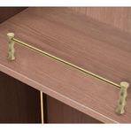 Raf Ray Çiti, 6'lı Paket 81,2 cm Ahşap Raf Koruma Korkuluk - Modern Dolap Pirinç Çit Dekoratif Çubuk, Muhafaza Durdurucu 16" 20" 24" 30" 36" 38" Raflar için