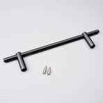 Raf Ray Çiti, Modern Devrilme Rafı Koruma Ray Seti - Şarap Dolabı, Kitaplık, Ayakkabı Rafı için 2 Uç Kapaklı 8 mm Metal Galeri Rayı - Siyah, 14 inç/36 cm - Dayanıklı ve Şık Depolama Çözümü