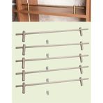 Raf Rayı Çiti, 5 Adet Ön Tel Çit Koruma Rayı, 16-38 inç Ayarlanabilir Düşme Önleyici Raf Rayı, Ayakkabı Rafı, Kitaplık ve Perakende Raflar için - 20 cm (7,8") Güvenlik Çubuğu