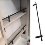 Raf Rayı Çiti, Metal Raf Koruma Rayı 20 inç (2 Paket) - Ahşap Raflar için Siyah Alüminyum Düşmeye Karşı Çit, Asma Raflar, Ayakkabı Rafları ve Kitap Rafları için Dekoratif Çubuk (40-80 cm)