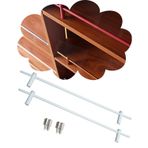 Raf Rayı Çiti, Özelleştirilebilir Alüminyum Raf Braketleri 2'li Paket, Devrilme için Bitmemiş Pirinç Korkuluklar, Dekoratif 76 cm Kitaplık Tutucuları, Beyaz-D - Ev ve Ofis Depolama için İdeal
