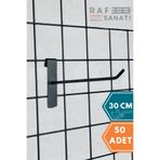 Raf Sanatı Siyah Tel Pano Kancası 30 cm - Askı Kanca Raf Askısı Raf Aksesuar Tel Askı Çorap Kancası