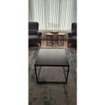 Rafadi Modern Metal Ayaklı Kare Orta Sehpa Salon Oturma Odası Balkon Orta Sehpası - ANTRASİT