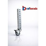 RafBurada 1 Adet Frenli Çelik Raf Tekerleği - Dosya, Arşiv, Depo, Market Raf Tekerleği