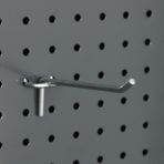 Rafburada 100 Adet Delikli Panel Kancası - Aksesuar Kancası 20 Cm-3.00 cm - Gri