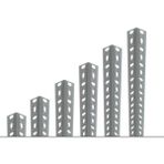 Rafburada 200 cm Galvaniz Çelik Raf Profil