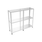 Rafburada 3 Katlı Duble Galvaniz Çelik 100x43x93 cm Depo Arşiv Dosya Rafı