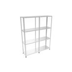Rafburada ® 4 Katlı Duble Galvaniz Çelik Raf.depo,arşiv,dosya Rafı 31x150-0.70 Mm-250 Cm