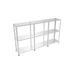 Rafburada 43x75x100 1,00 mm 3 Katlı 3 Bitişik Çelik Raf