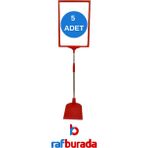 RafBurada 5 Adet Mavi A4 Ayaklı Fiyat Etiketi Sepet Etiketi Çerçeveli Fiyat Etiketi Eşek Askılık Etiketi